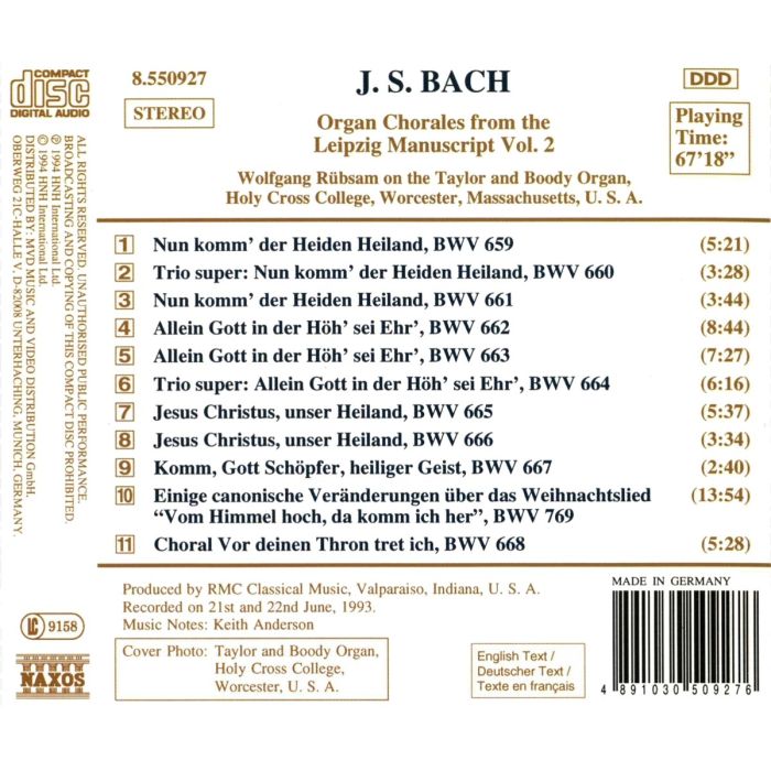 BACH: Organ Chorales vol. 2 - slide-1