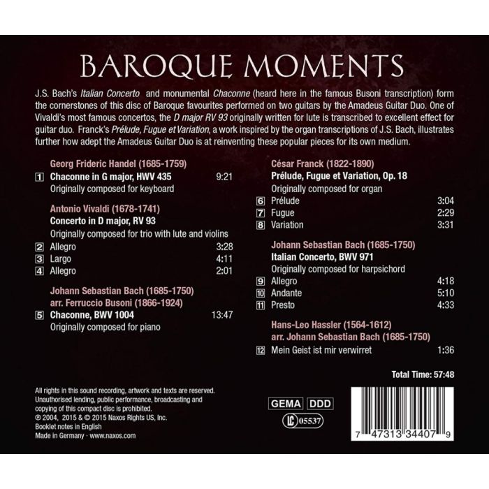 Baroque Moments - Handel; Vivaldi; Bach; Franck; Hassler - slide-1