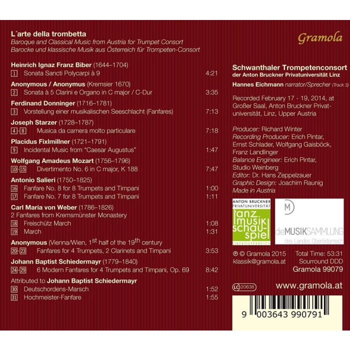 L´arte della trombetta Baroque and Classical Music from Austria for Trumpet Consort - slide-1