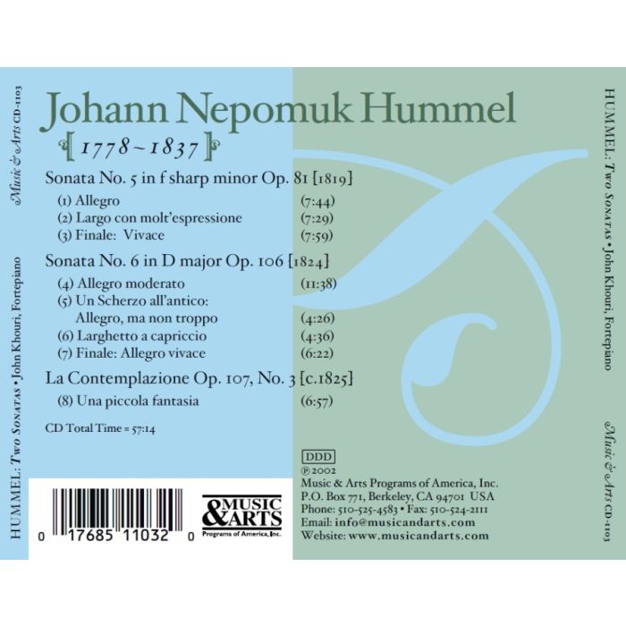 Hummel: Two Sonatas for Fortepiano - slide-1