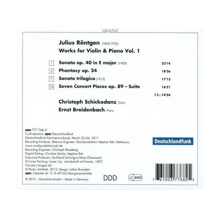 Roentgen: Works for Violin & Piano Vol. 1 - slide-1