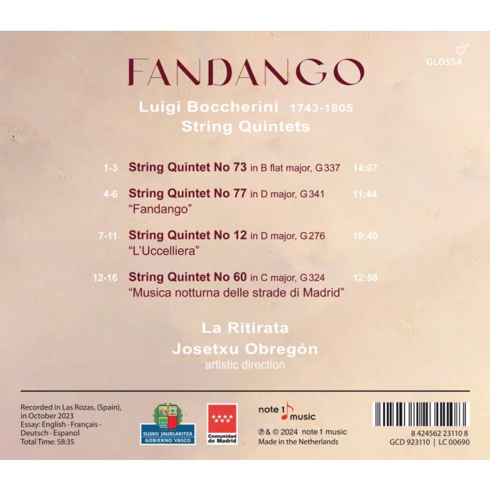 Fandango - Boccherini: String Quintets - slide-1