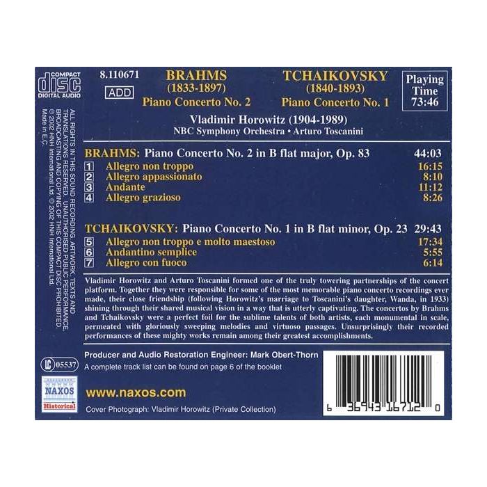 BRAHMS / TCHAIKOVSKY: Piano Concertos - slide-1