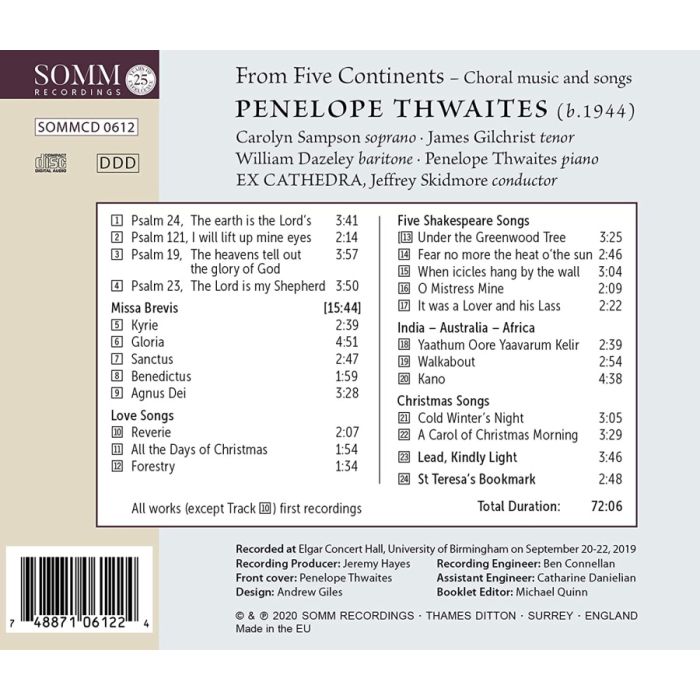 Thwaites: From Five Continents - Choral Music and Songs - slide-1