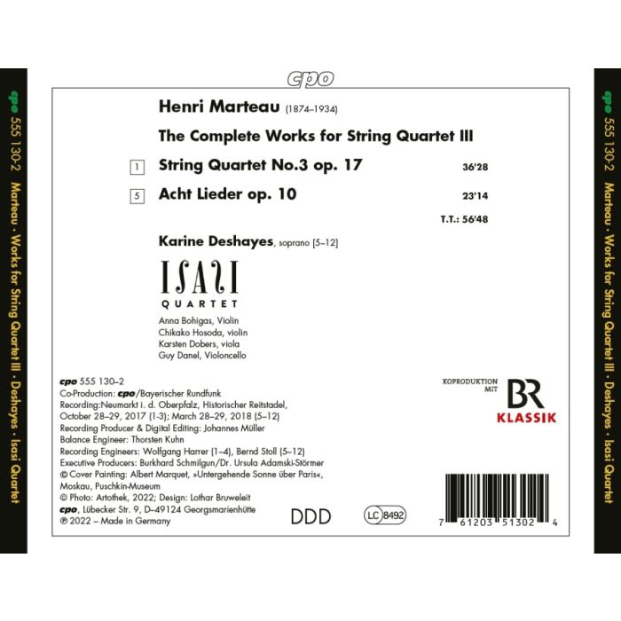 Marteau: Complete Works for String Quartet Vol. 3 - slide-1