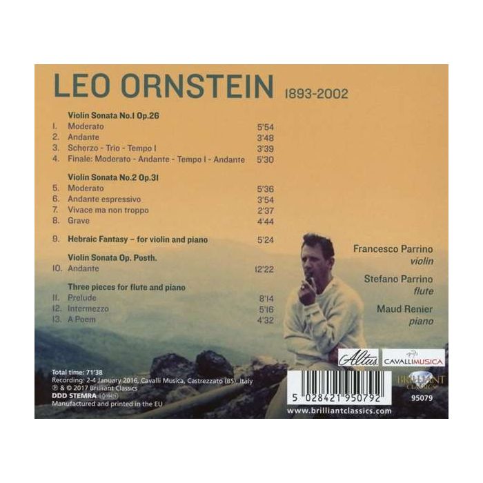 Ornstein: Complete Violin Sonatas - slide-1