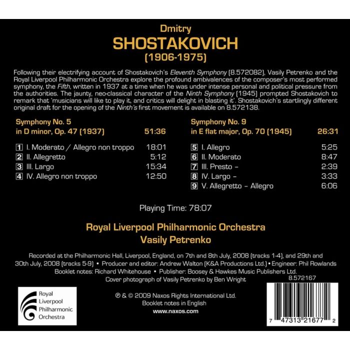 Shostakovich: Symphonies Nos. 5 and 9 - slide-1