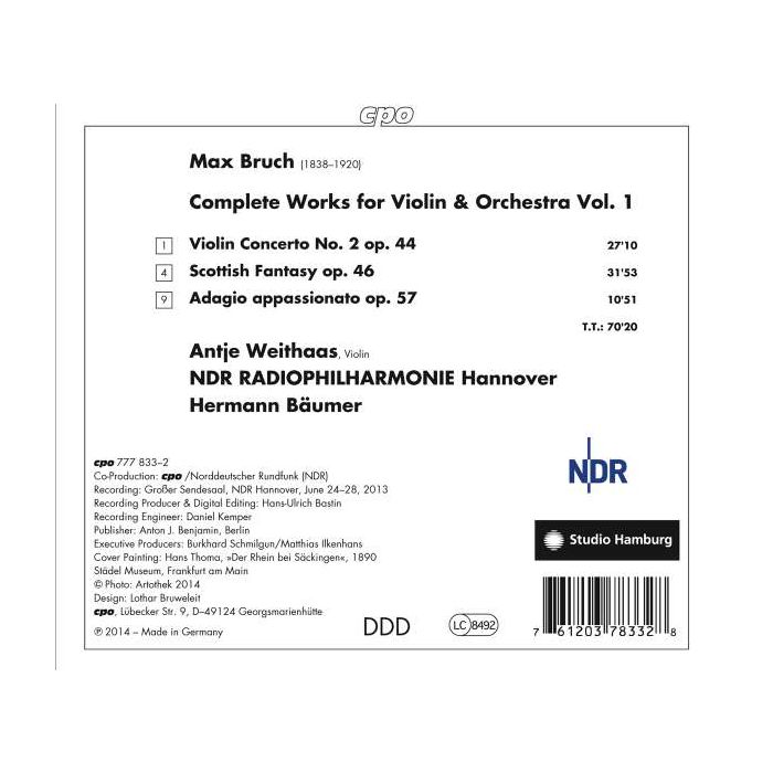 Bruch: Violin Concerto No. 2; Scottish Fantasy; Adagio appassionato - slide-1