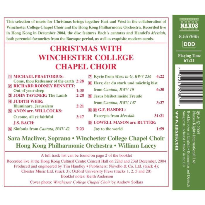 CHRISTMAS WITH WINCHESTER COLLEGE CHAPEL CHOIR - slide-1
