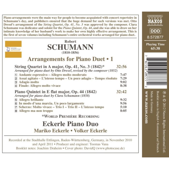 Schumann: Arrangements for Piano Duet 1 - String Quartet & Piano Quintet - slide-1
