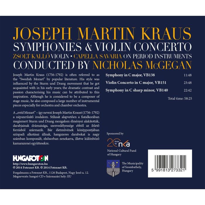 Kraus: Symphonies & Violin Concerto - slide-1