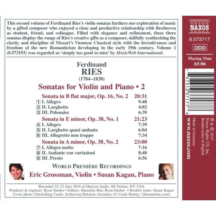 Ries: Sonatas for Violin and Piano Vol. 2 - slide-1
