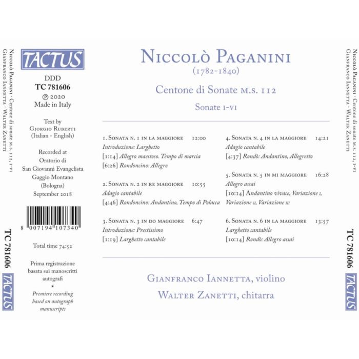 Paganini: Centone di Sonate I - VI - slide-1