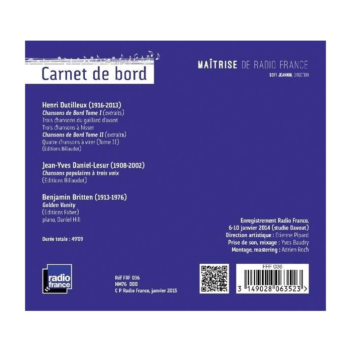Carnet de bord - Dutilleux; Britten; Daniel-Lesur - slide-1