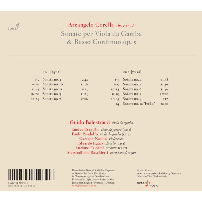 Corelli: Sonate per Viola da Gamba & Basso Continuo op. 5 - slide-1