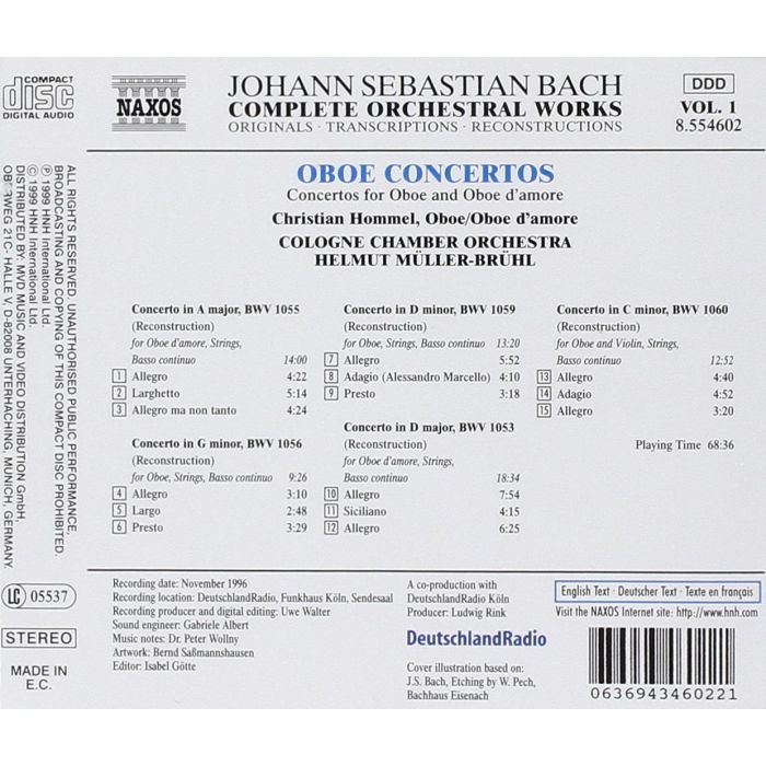 BACH: Concertos for Oboe - slide-1