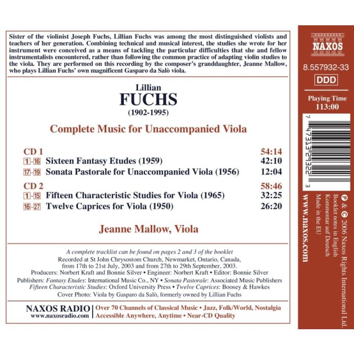 Fuchs: Complete Music for Unaccompanied Viola - slide-1