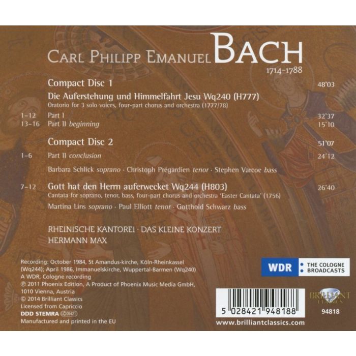 C.P.E. Bach: Die Auferstehung und Himmelfahrt Jesu - slide-1