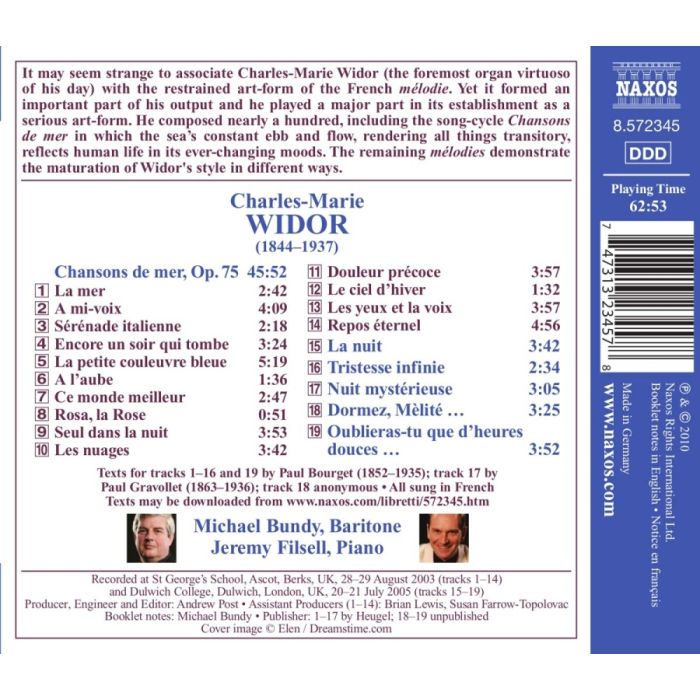 Widor: Chansons de mer, La nuit, Nuit mystérieuse - slide-1