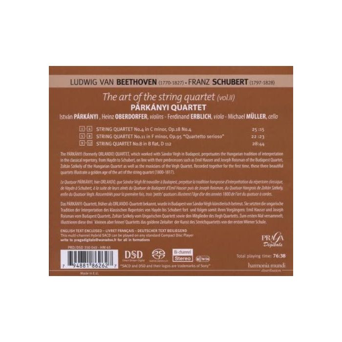 Beethoven / Schubert: The Art of the String Quartet, Vol.11 - slide-1