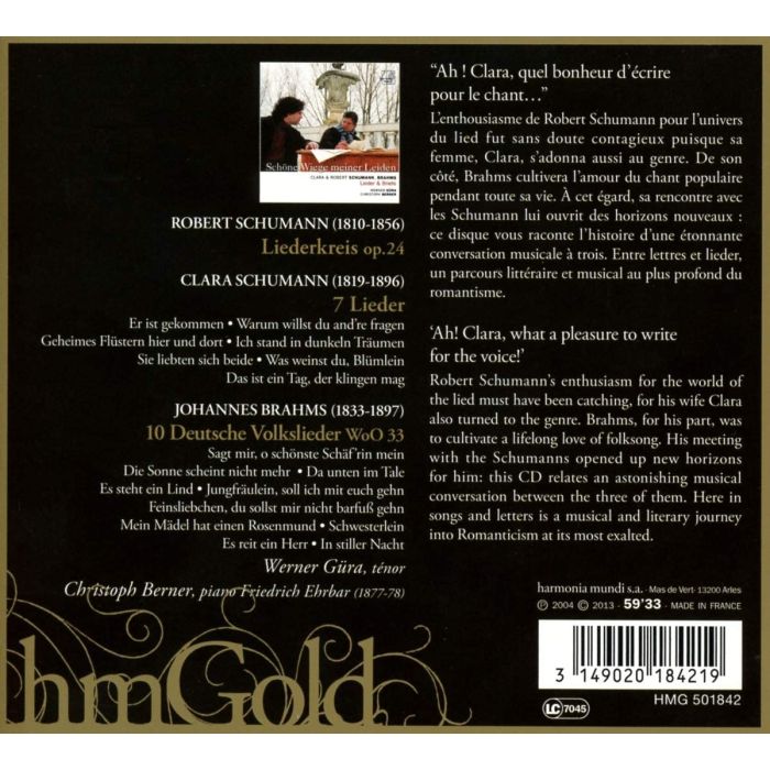 Schöne Wiege meiner Leiden - Lieder & Briefe: Brahms, Clara & Robert Schumann - slide-1