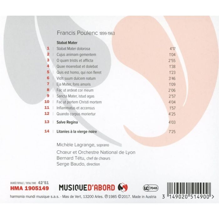 Poulenc: Stabat Mater; Salve Regina; Litanies - slide-1