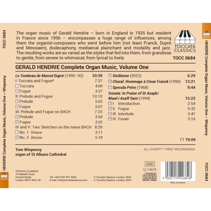Hendrie: Organ Music Vol. 1 - slide-1