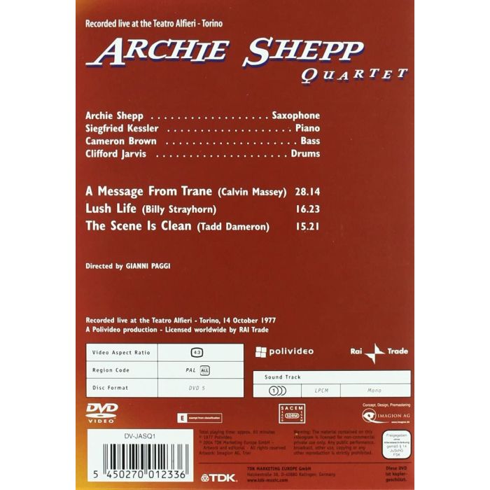 Archie Shepp Quartet Part 1 - Live In Turin 1977 - slide-1