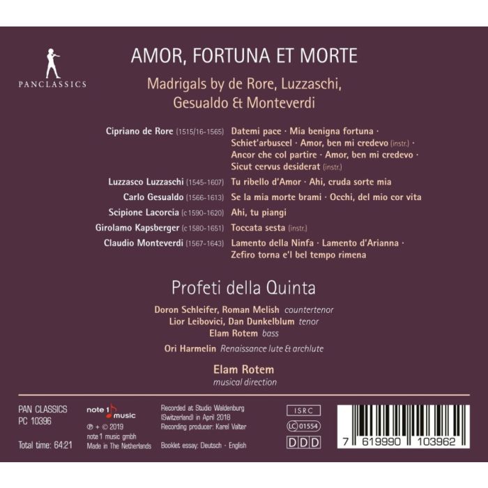 Amor, Fortuna et Morte - madrigals - slide-1