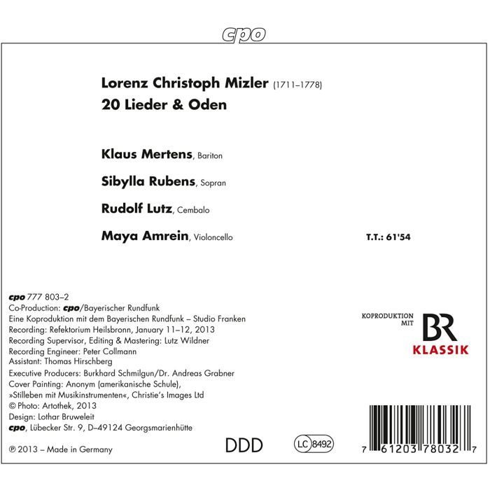 Mizler: Lieder & Oden - slide-1