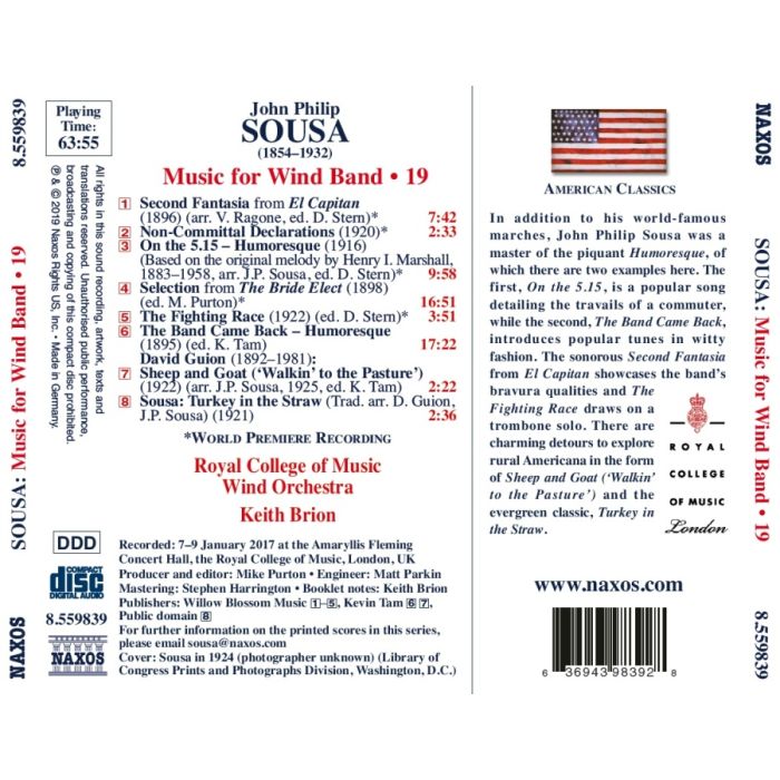 Sousa: Music for Wind Band Vol. 19 - slide-1
