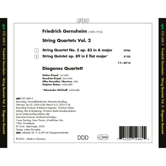 Gernsheim: String Quartets Vol. 2 - slide-1