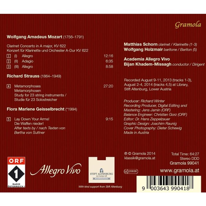 Mozart: Clarinet Concerto, Strauss: Metamorphoses - slide-1