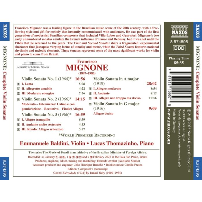 Mignone: Complete Violin Sonatas - slide-1