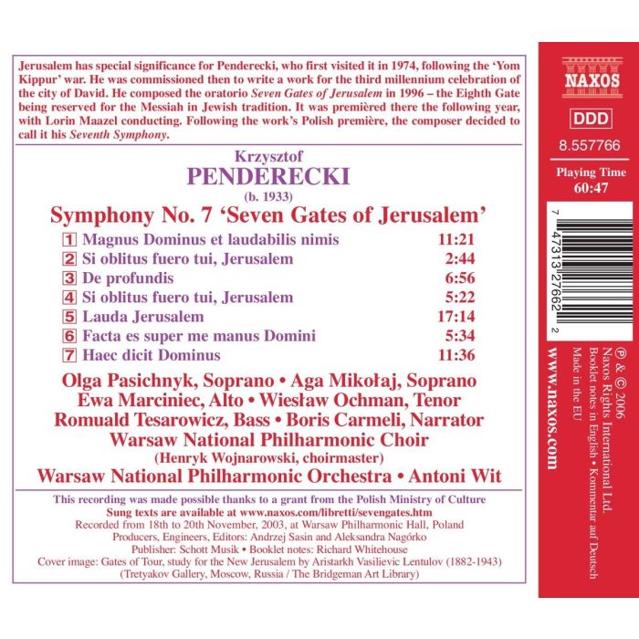 Penderecki: Symphony No. 7 