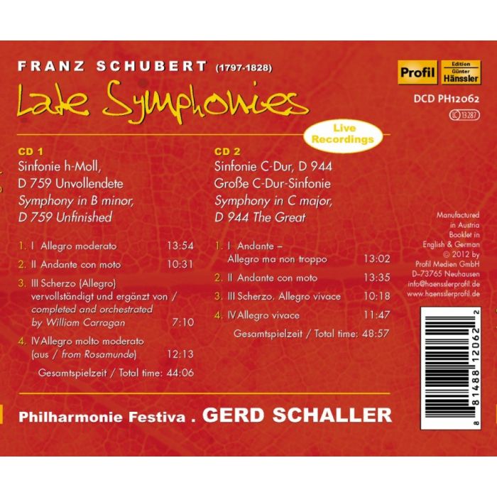 Schubert: Late Symphonies Nos. 8 & 9 - slide-1