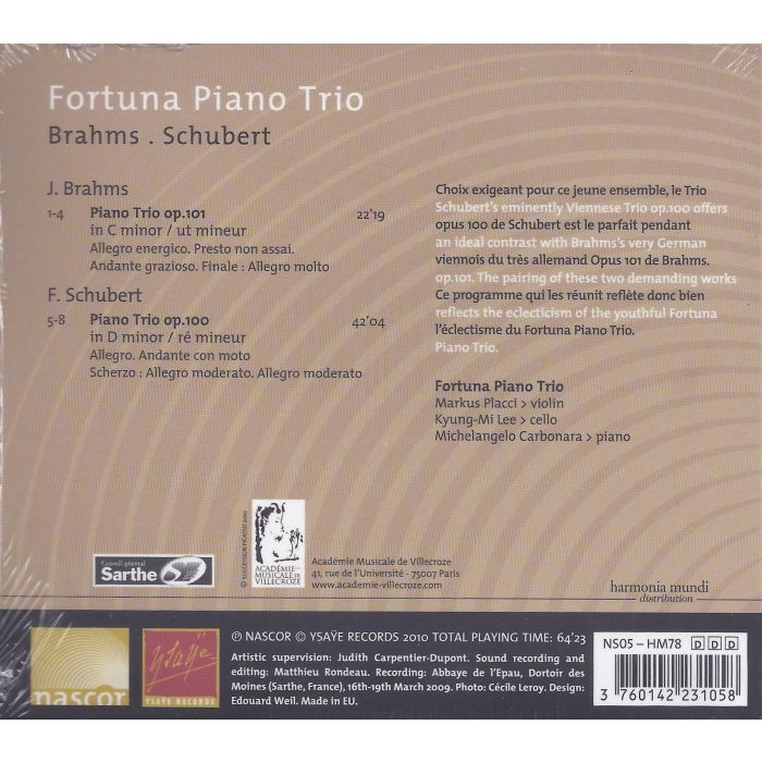 Schubert Piano Trio Op.100 / Brahms Piano Trio Op.101 - slide-1