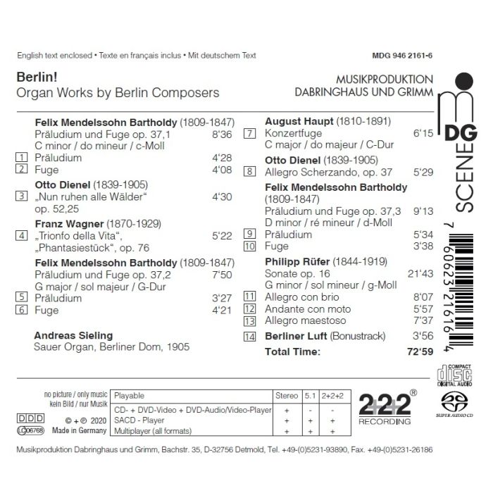 Berlin! - Organ Works by Berlin Composers - slide-1