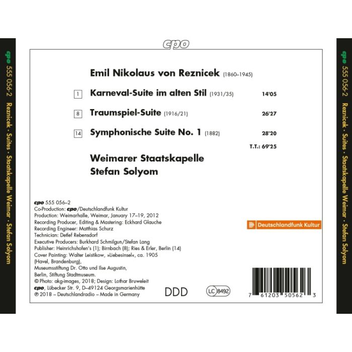 Reznicek: Symphonische Suite No. 1; Traumspiel-Suite; Karneval-Suite - slide-1