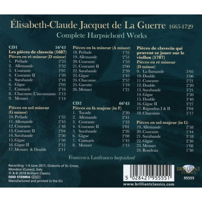Jacquet de La Guerre: Complete Harpsichord Works - slide-1