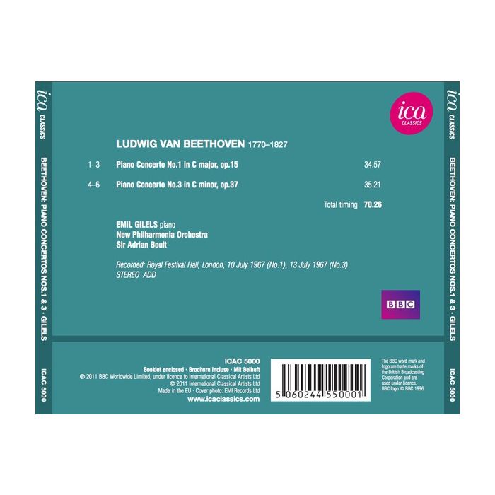 Beethoven: Piano Concertos No. 1 & 3 - slide-1