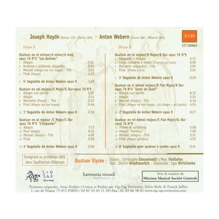 Haydn: Les 6 Quatuors opus 76, Webern  - slide-1