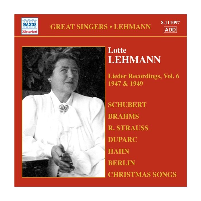 LEHMANN Lotte: Lieder Recordings Vol. 6