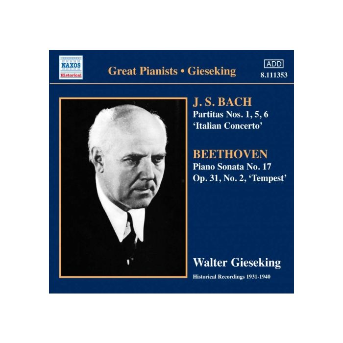 Bach: Partitas Nos. 1, 5 & 6, Italian Concerto, BEETHOVEN: Piano Sonata No. 17 