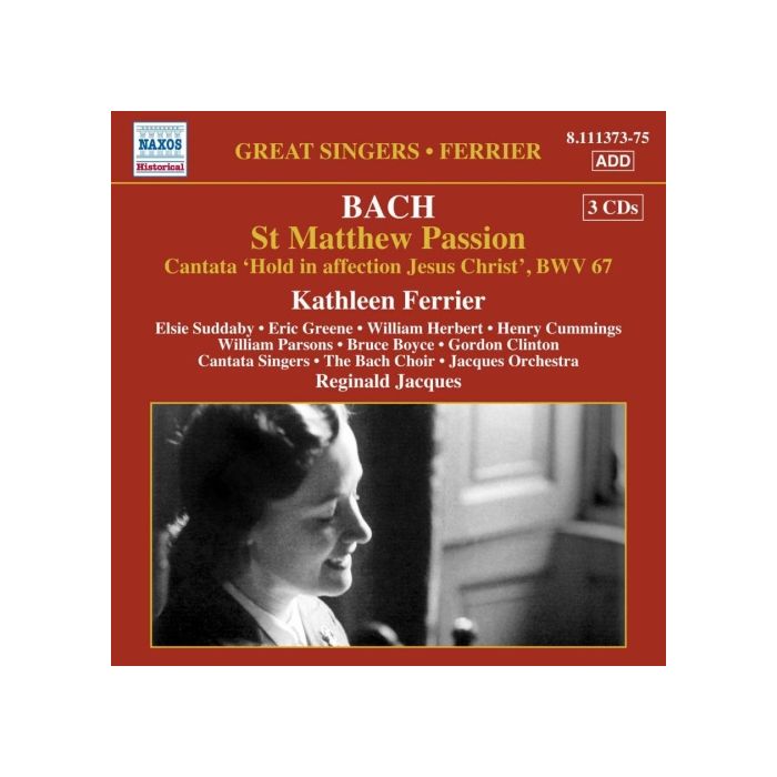 Bach: St Matthew Passion BWV 244, Cantata BWV 67, nagr. 1947-48