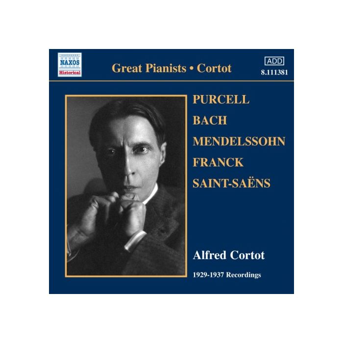 Great Pianists - Cortot, PURCELL, BACH, MENDELSSOHN, FRANCK, SAINT-SAENS, nagr. 1929-37