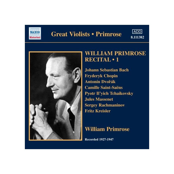 William Primrose: Recital Vol. 1, nagr. 1927-1947