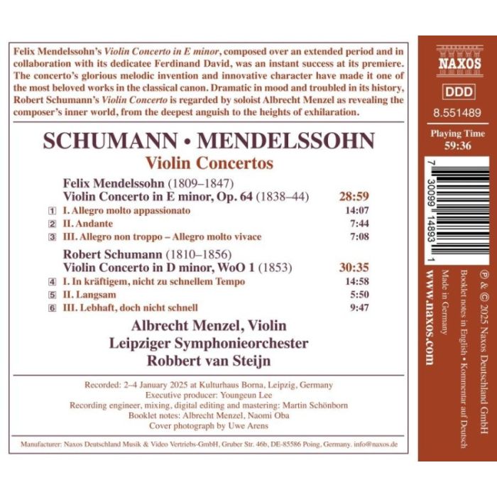 Mendelssohn & Schumann: Violin Concertos - slide-1