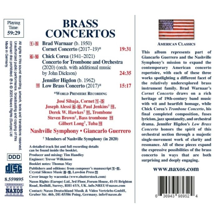 Corea; Higdon; Warnaar: Brass Concertos - slide-1