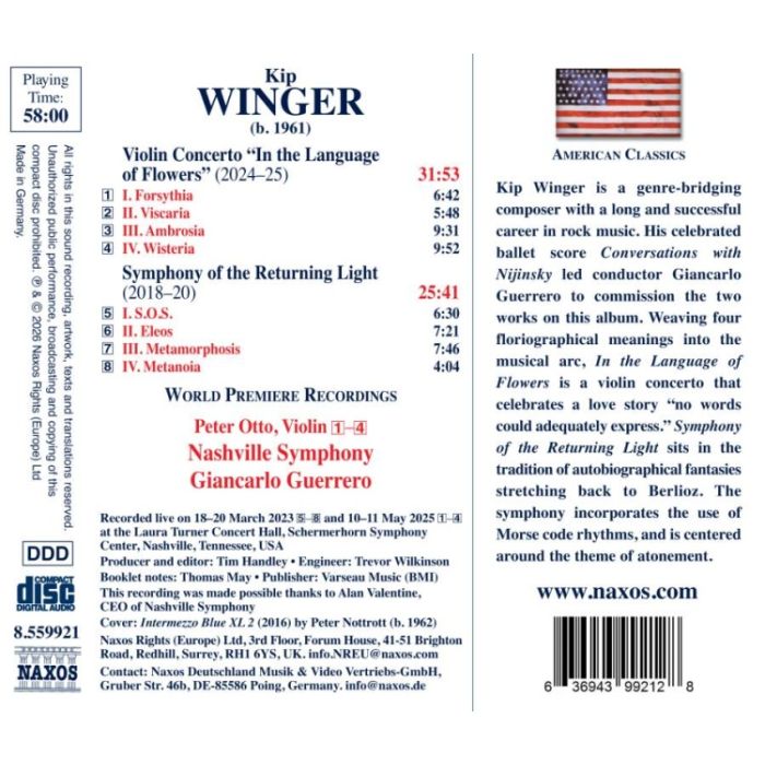 Winger: Symphony of the Returning Light; Violin Concerto - slide-1